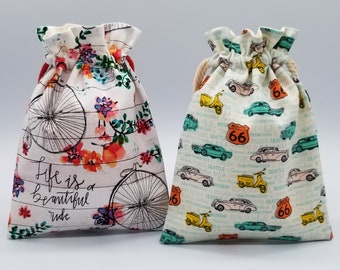 Vintage Travel Drawstring Bag