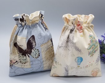 Eiffel Tower Drawstring Bag