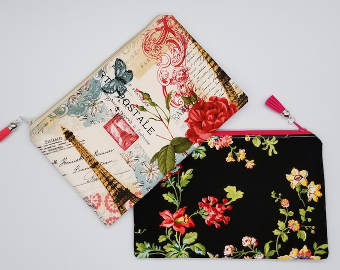 Floral and Eiffel Bag