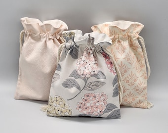 Pink Pastel Drawstring Fabric Bag