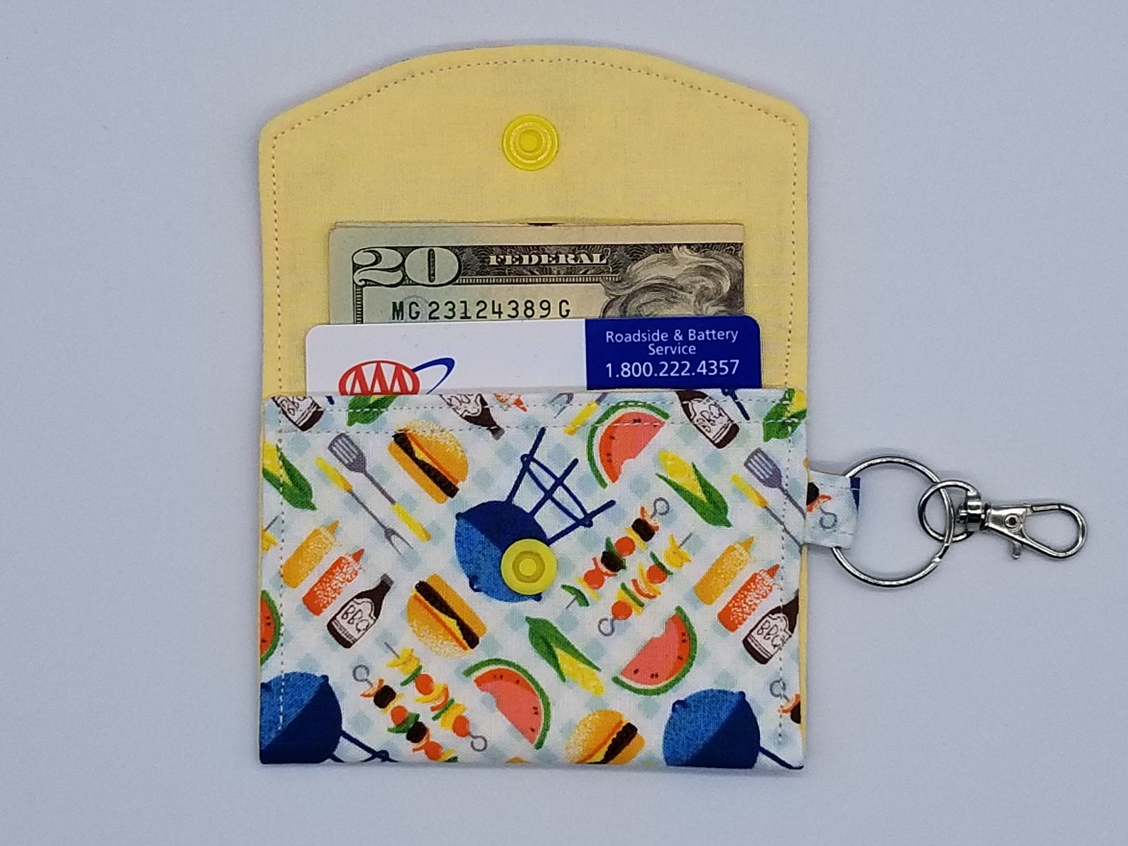 ID Card Holder Wallet Keychain Cute Wallet Slim Wallet Etsy