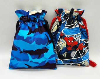 Shark Spider Drawstring Fabric Gift Bag