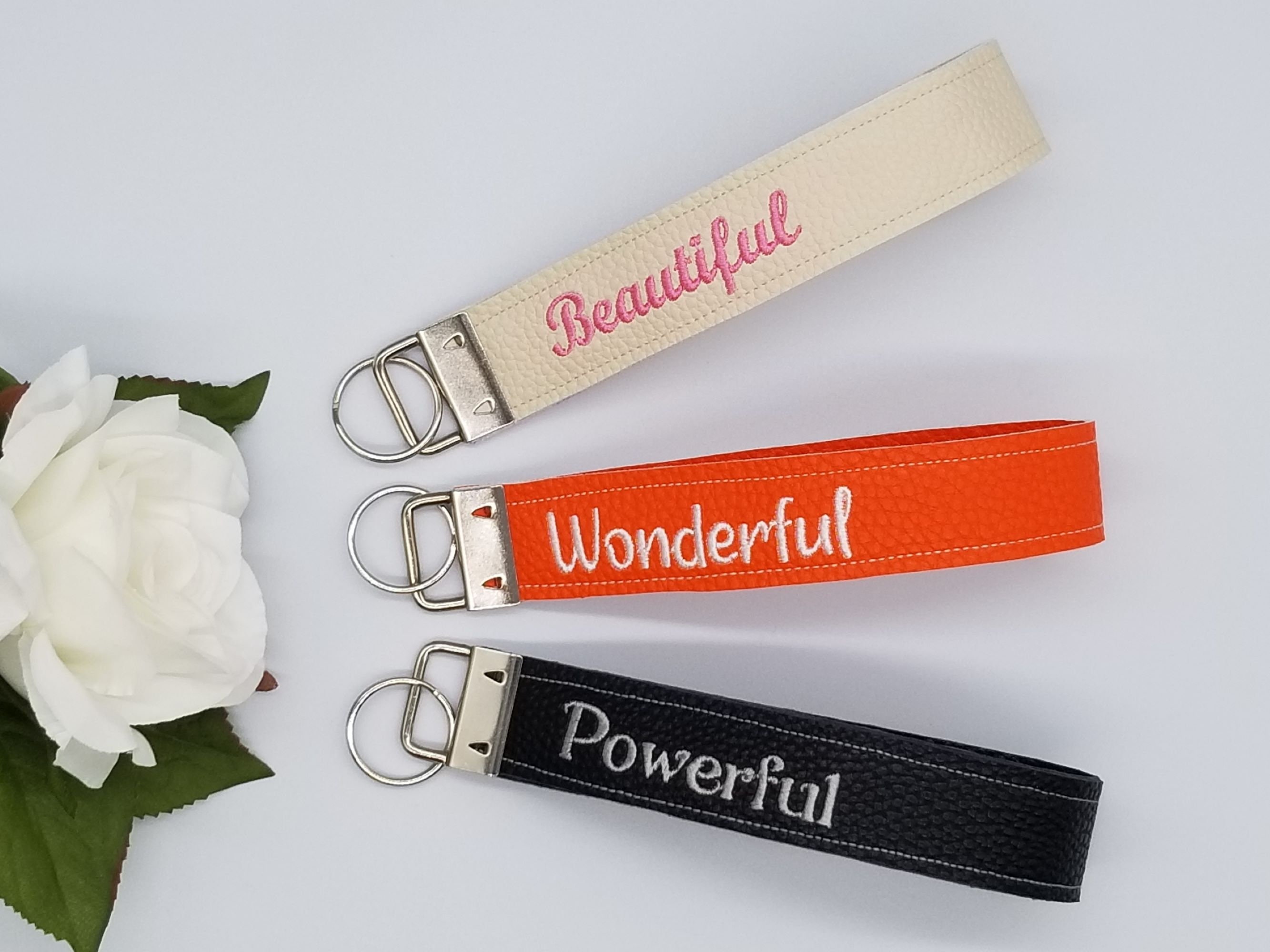 Personalized Wristlet Keychain 6 inches Leather Keychain Etsy