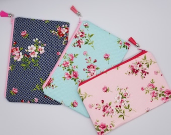 Polka Dot and Pink Flower Bag