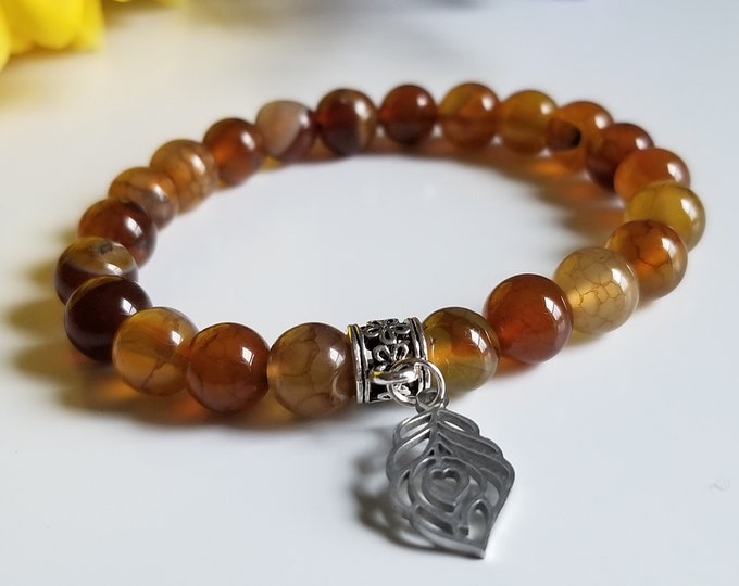 Saddle Brown Agate Bracelet