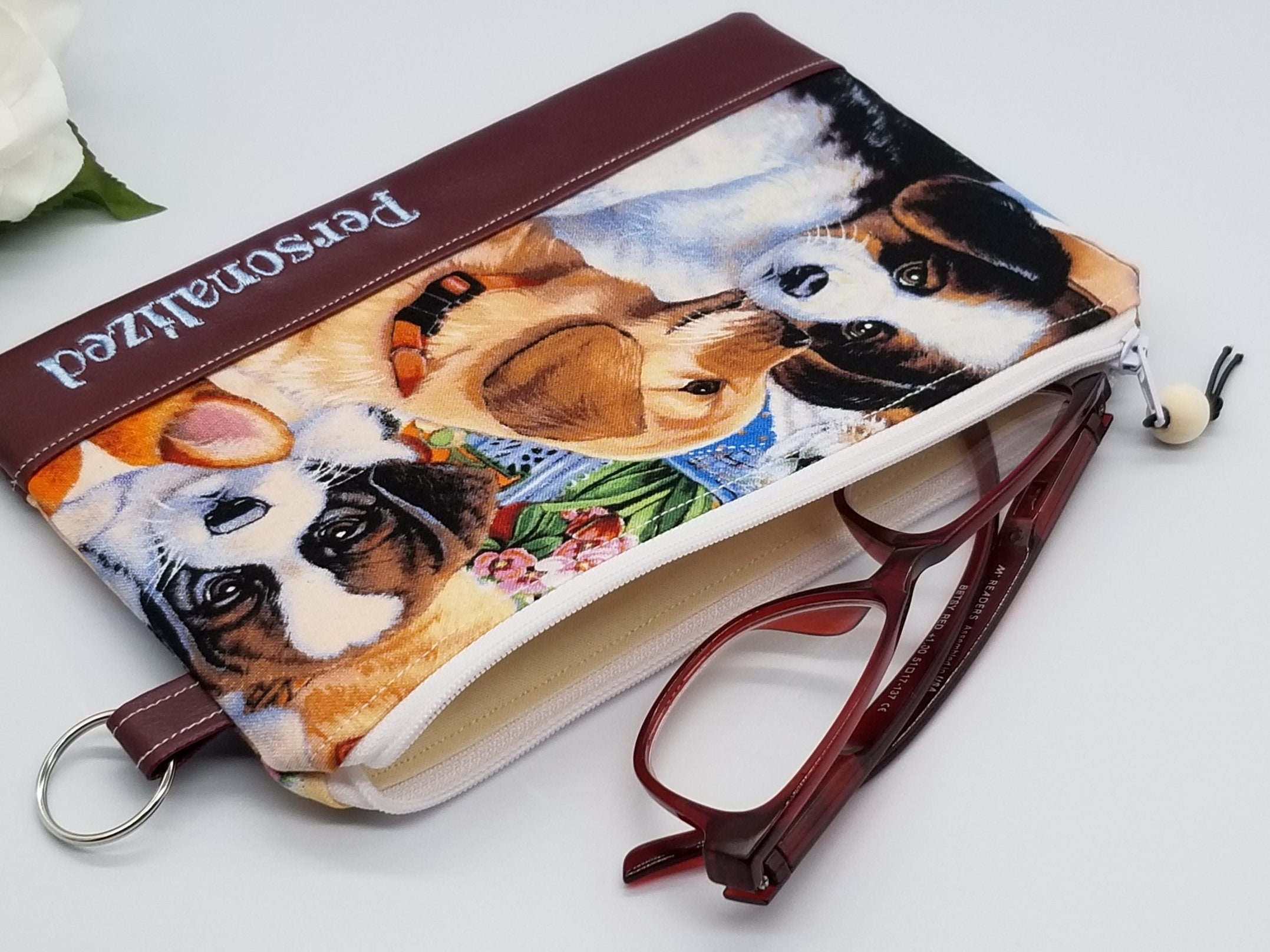  J JOYSAY Custom Pug Husky Dog Colored Pencil Case Personalized  Pencil Holder Stationery Bag with Zipper Large Capacity Customized Storage  Marker Box Stationery for Preppy Stuff : Arts, Crafts & Sewing