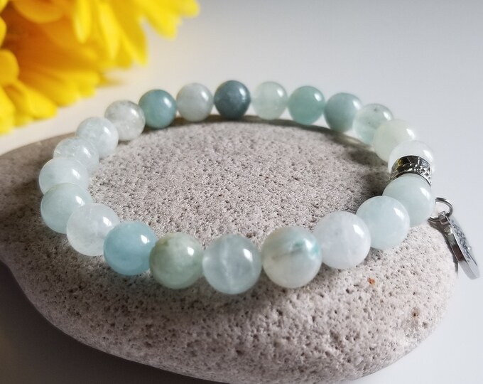 Aquamarine Bracelet 8 mm