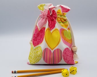 Reusable Fabric Gift Bag, Heart