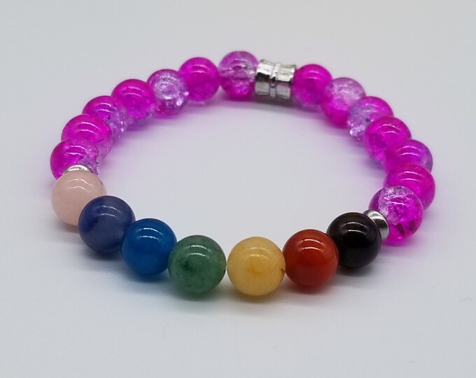 7 Chakra Bracelet, 8 mm Bead