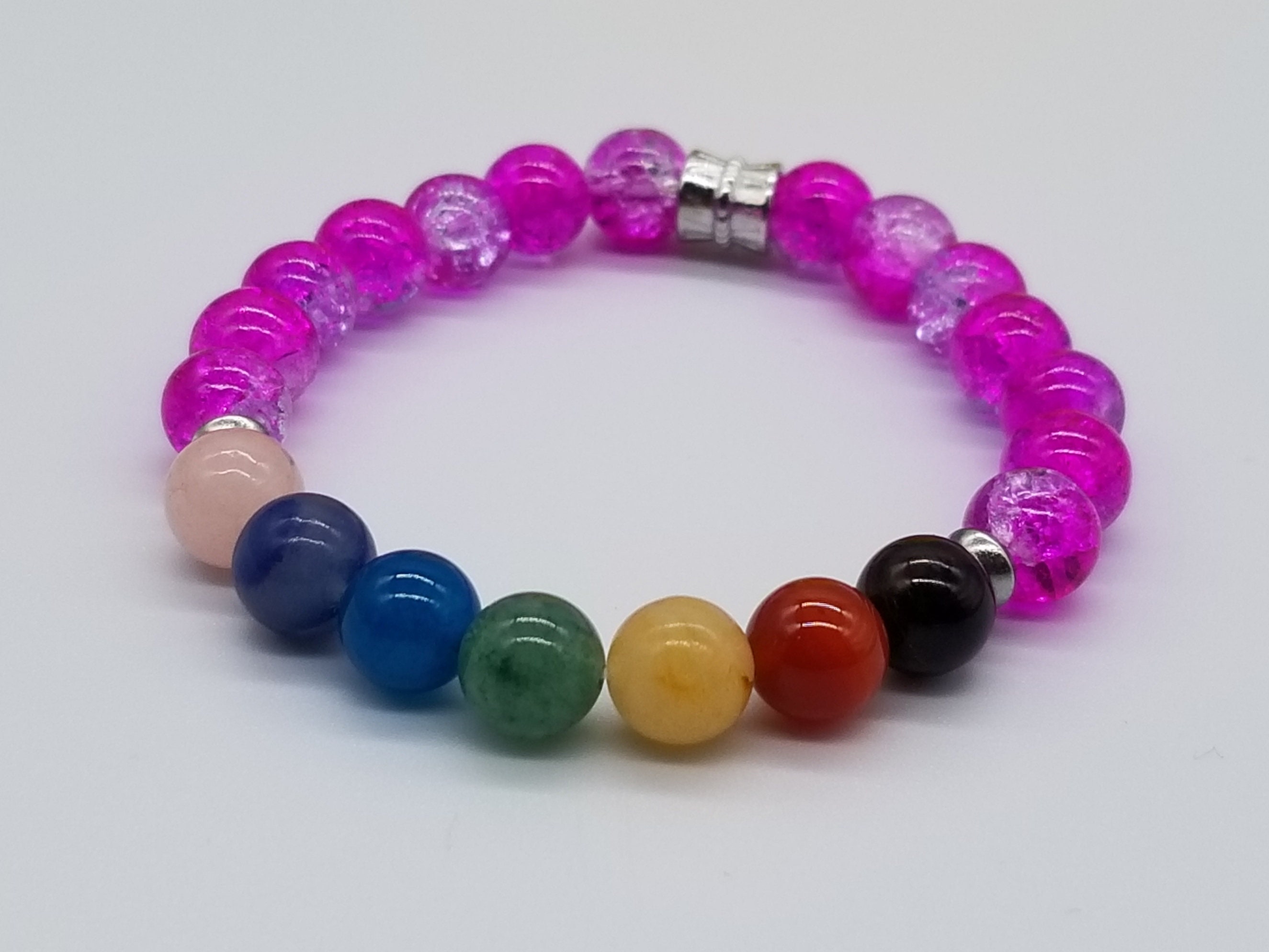 7 Chakra Bracelet, 8 mm Bead