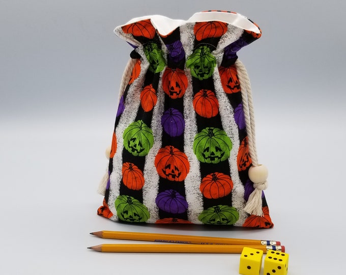 Reusable Fabric Gift Bag, Jack O Pumpkin