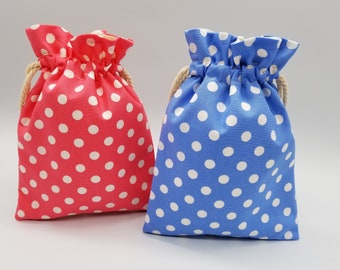 Polka Dot Drawstring Bag