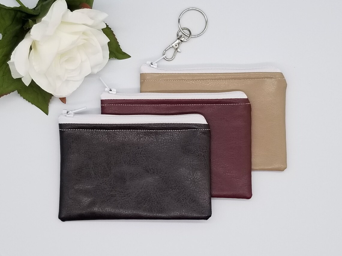 Custom Embroidery Keychain set Mini Bag Keychain Set Leather Etsy