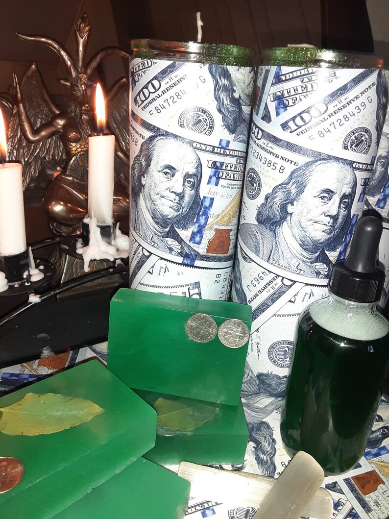 Money Drawing 7 day Candle Luck Abundance Wealth Bring In Etsy