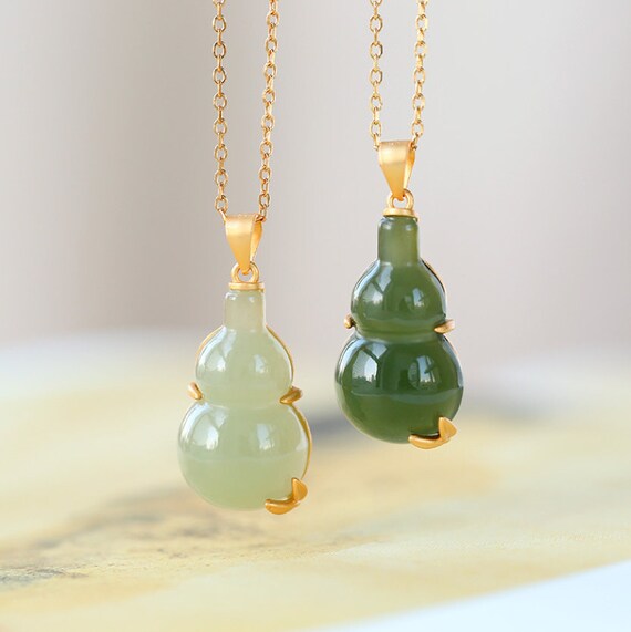 Jade Gourd Necklace/福禄双全fu Lu 