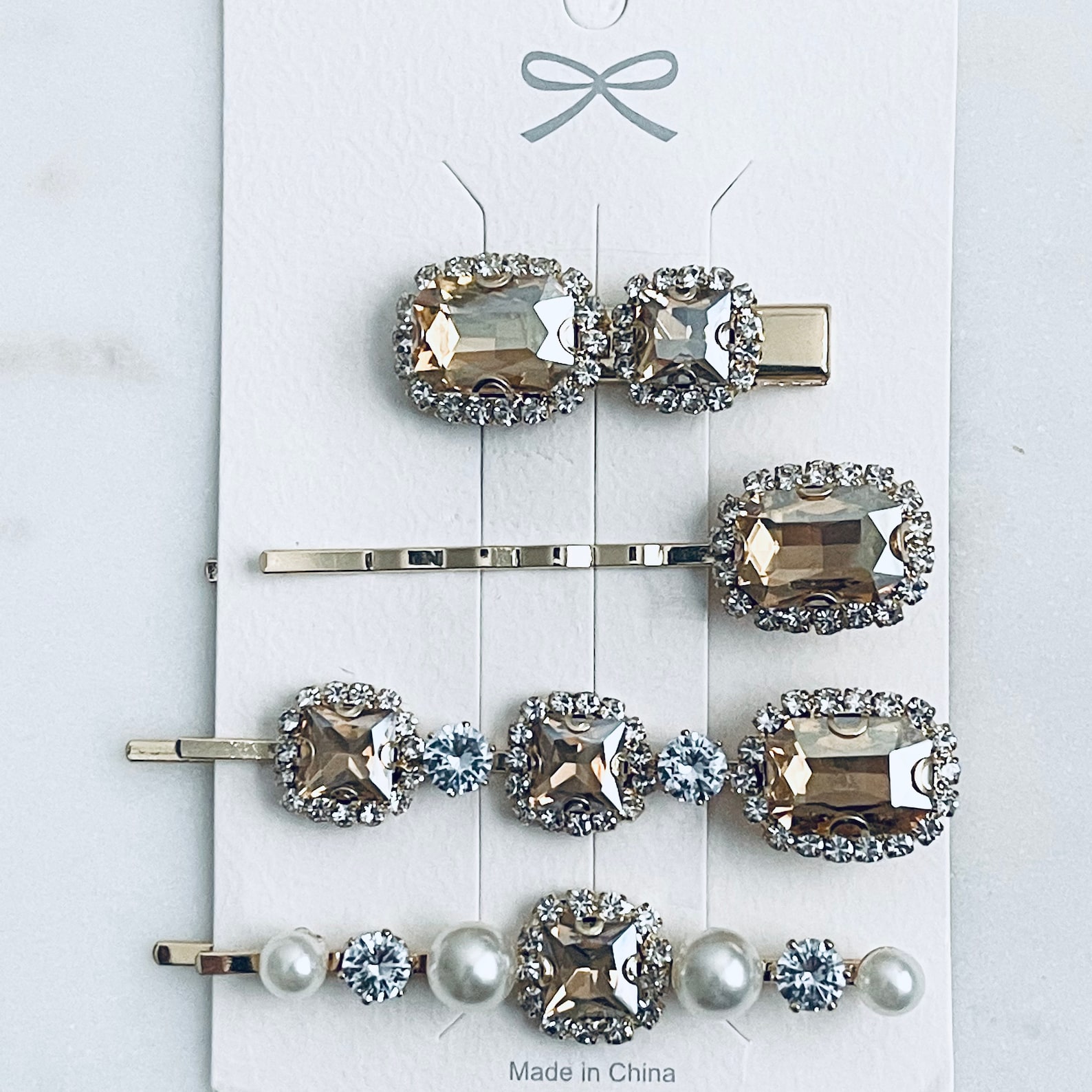 Crystal Hair Pins Rhinestone Hair Pins Set Wedding Hair Etsy UK