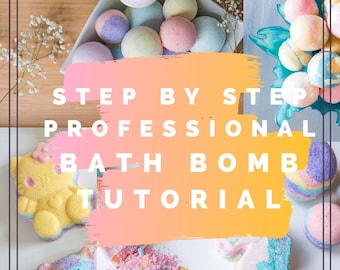 Professional Bath Bomb Tutorial DIY Instant Download Make your own fizzing spinning bath bombs