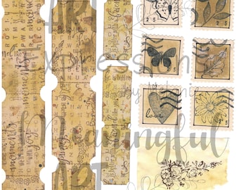 Vintage Vibes-tickets en -postzegels