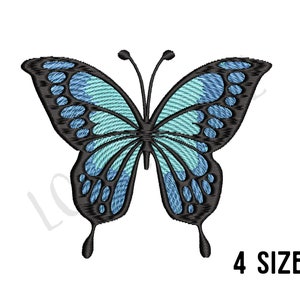 Butterfly Embroidery Design - Two Tone Butterfly Machine Embroidery Design File - 4x4 inch hoop - Pretty Butterfly 3 sizes