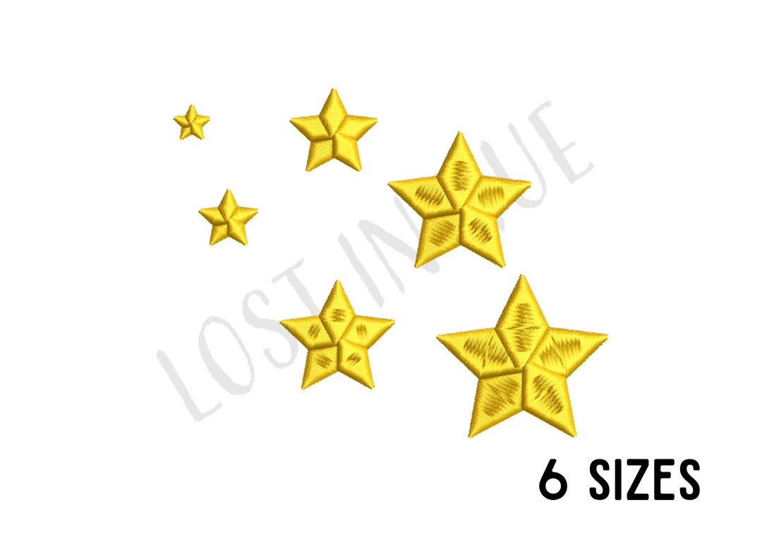 Mini Stars Embroidery Design 0.3 1.5 Machine Embroidery Patterns Mini Satin  Stars Tiny Star Embroidery Design - Etsy