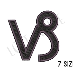 Capricorn Zodiac Sign Embroidery Design - Capricorn Machine Embroidery Design File - Capricorn Sign 2 Colours - Zodiac Glyph Embroidery