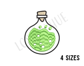 Potion Machine Embroidery Design - Bottle Machine Embroidery Design File - 4x4 inch hoop - Halloween Embroidery Design - Fantasy Machine