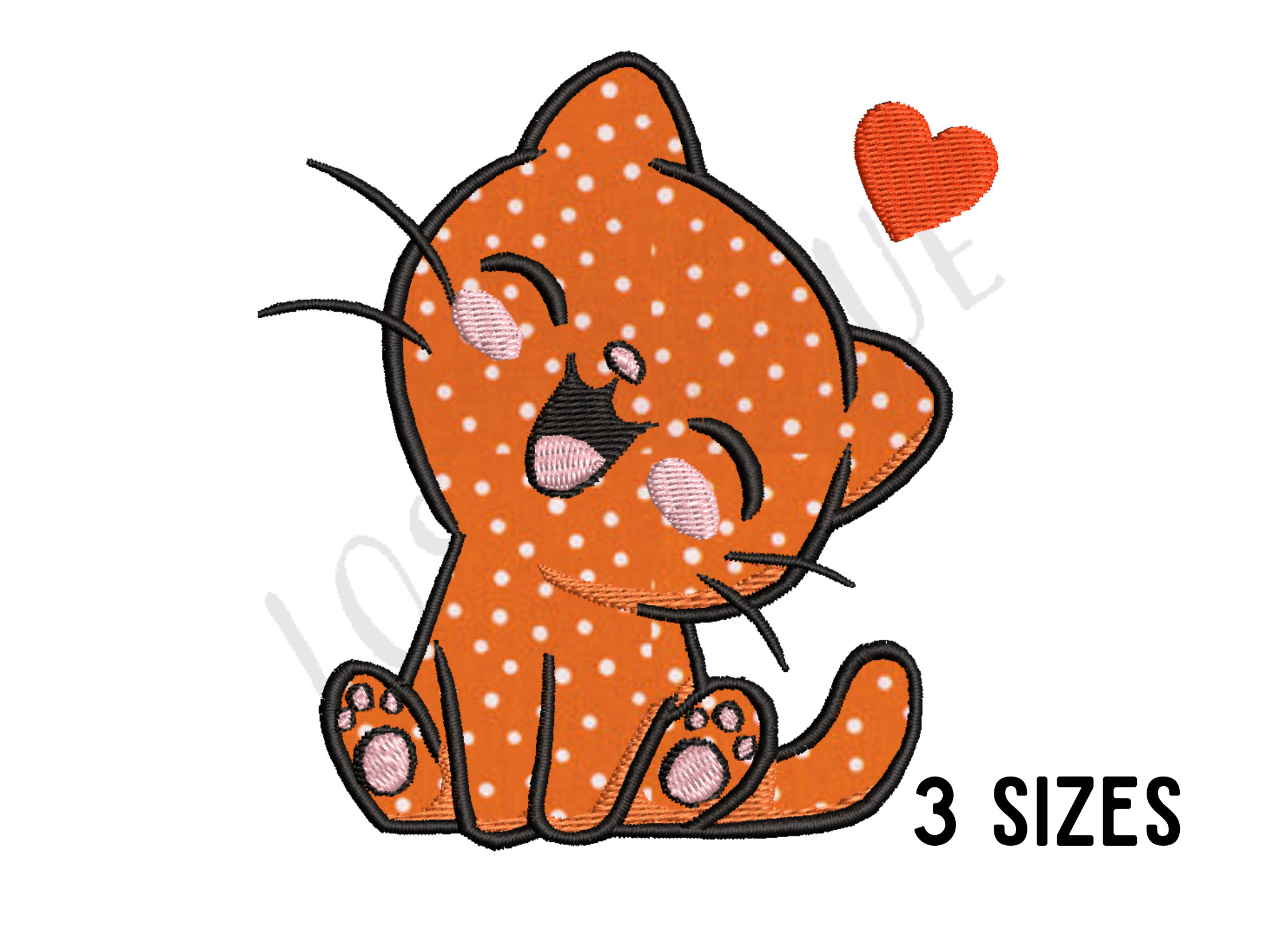 Applique Cat Embroidery Design - Cute Happy Cat Applique Machine ...