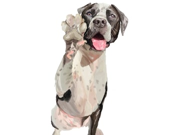 Custom Pet Portrait - Digital Dowload