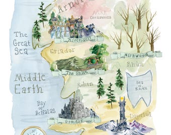 Carte de la Terre du Milieu