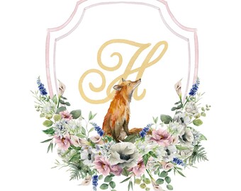 Custom Watercolor Wedding/Family Crest
