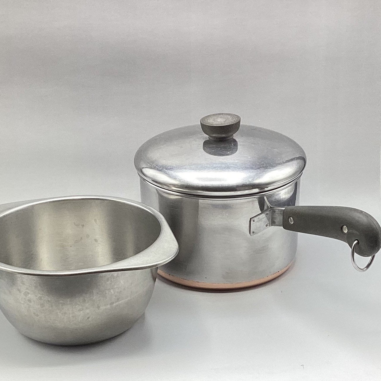 American Kitchen 3qt Covered Saucepan w/ Double Boiler Insert