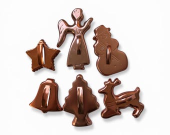 Vintage Aluminum Cookie Cutters * Christmas Shapes