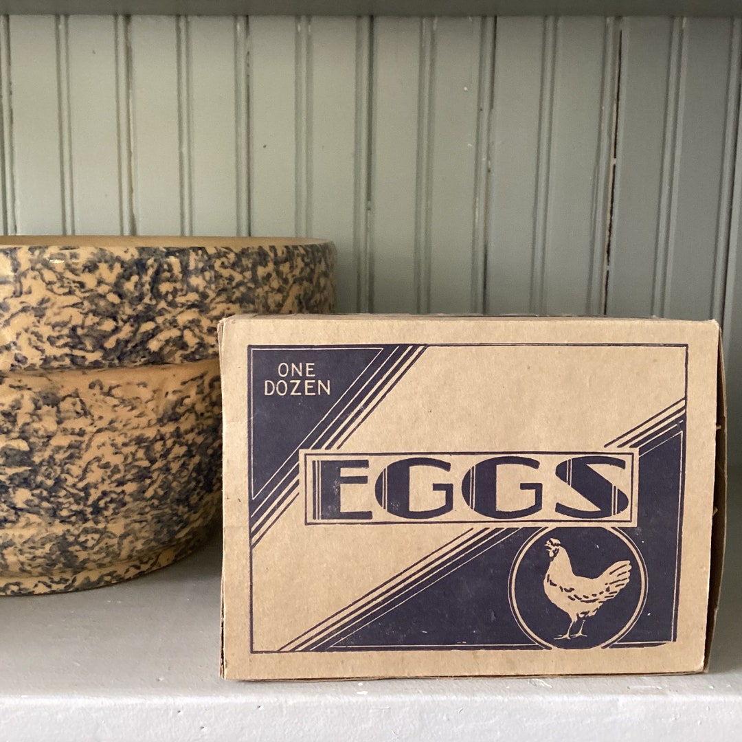 Vintage Egg Box Cardboard Carton Etsy