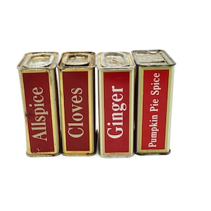 Vintage Spice Tin Collection * Schilling Sweet Spice Set of 4
