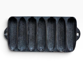 Vintage Cast Iron Cornbread Pan * 7 Slot Corn Ear Mold