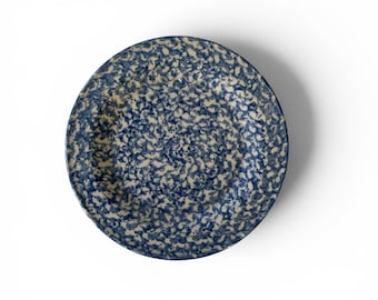 10” Vintage “Blue Sponge” Dinner Plate Plate Gerald Henn Workshops
