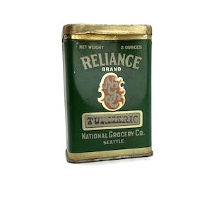 Vintage Spice Tin * &quot;Reliance&quot; Brand Turmeric