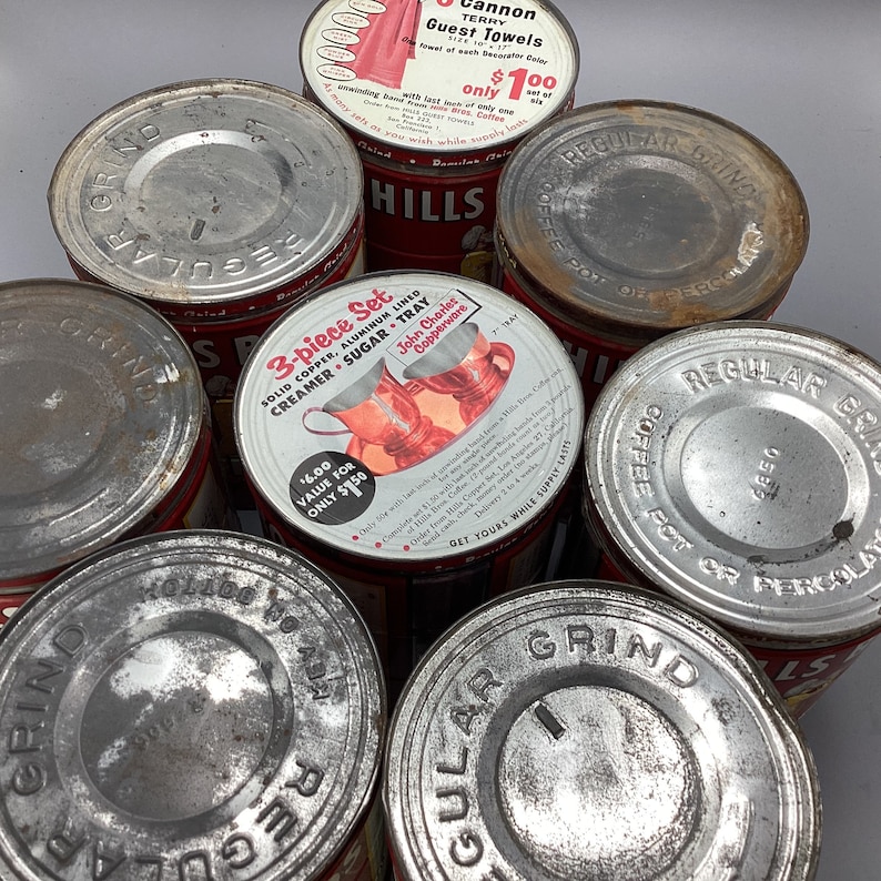 Vintage Hills Brothers or Folgers Coffee Tin Farm Kitchen Decor Etsy