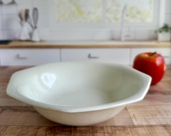 Vintage J & G Meakin Heritage White Ironstone 8" Vegetable Serving Bowl