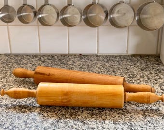 Vintage Hardwood Rolling Pin Set of 2