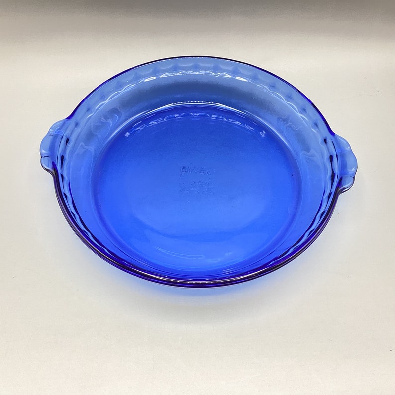 Vintage Pyrex Blue Glass Pie Plate Etsy