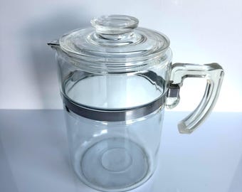 Vintage Pyrex #7829-B Glass Coffee Pot (9 Cup, No Percolator)