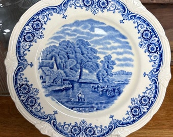Vintage Grindley England Transferware Plate: “The Hay-Wain” Scene