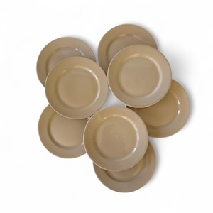 Vintage TEPCO Beige Restaurant Ware Luncheon Plate Set of 8
