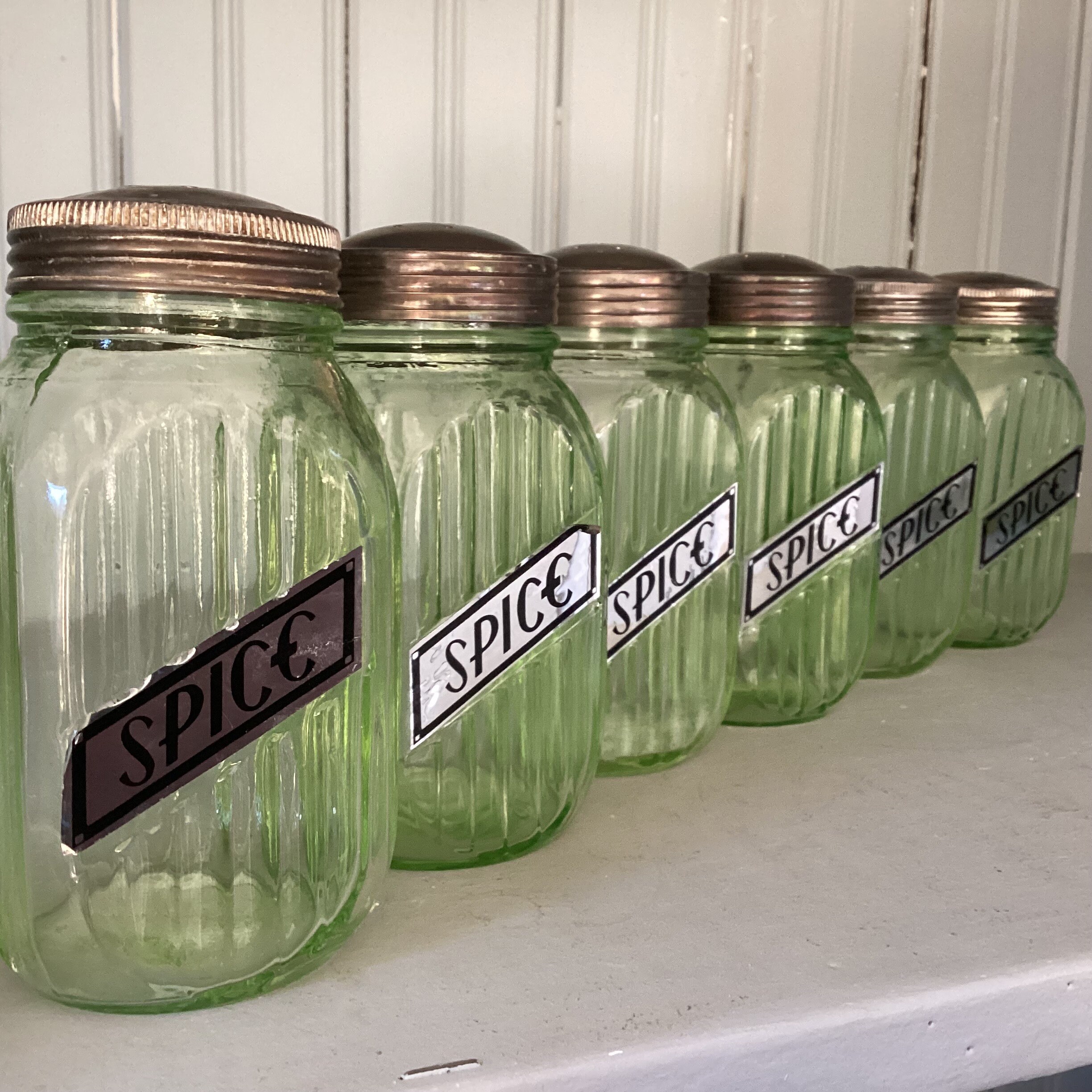 JARS Lime Green CAPS Container Geocache DecoJars USA 50 1tsp 1/4oz