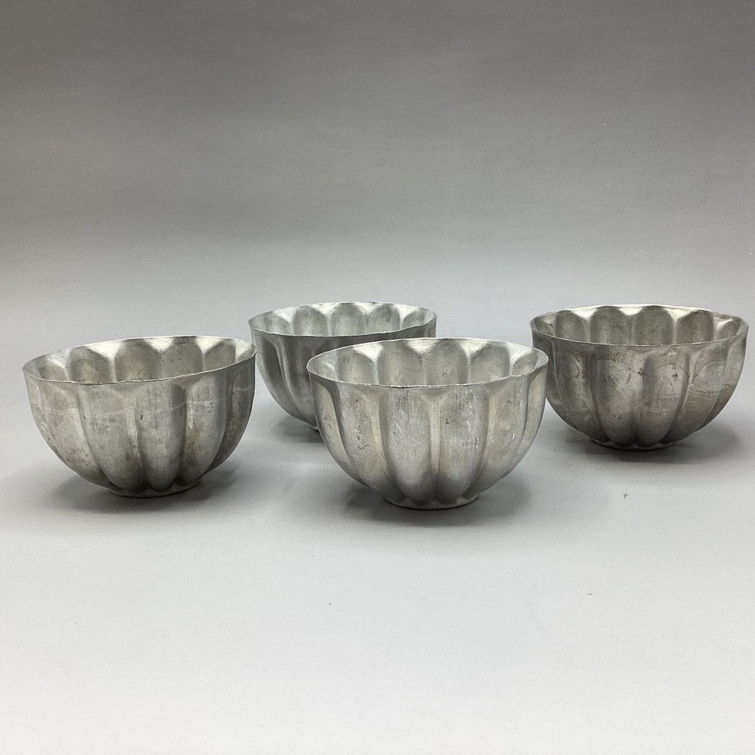 Vintage Jello Gelatine Molds Individual Aluminum Tins Set of 4 Etsy