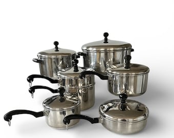 Vintage Farberware 13 Piece Cookware Set * Saucepans, Saucepots, Skillets