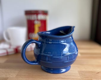Vintage Longaberger Cornflower Blue “Woven Traditions” Small Pitcher