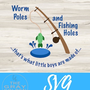 Worm Poles and Fishing Holes SVG Cut File for Cricut or | Etsy
