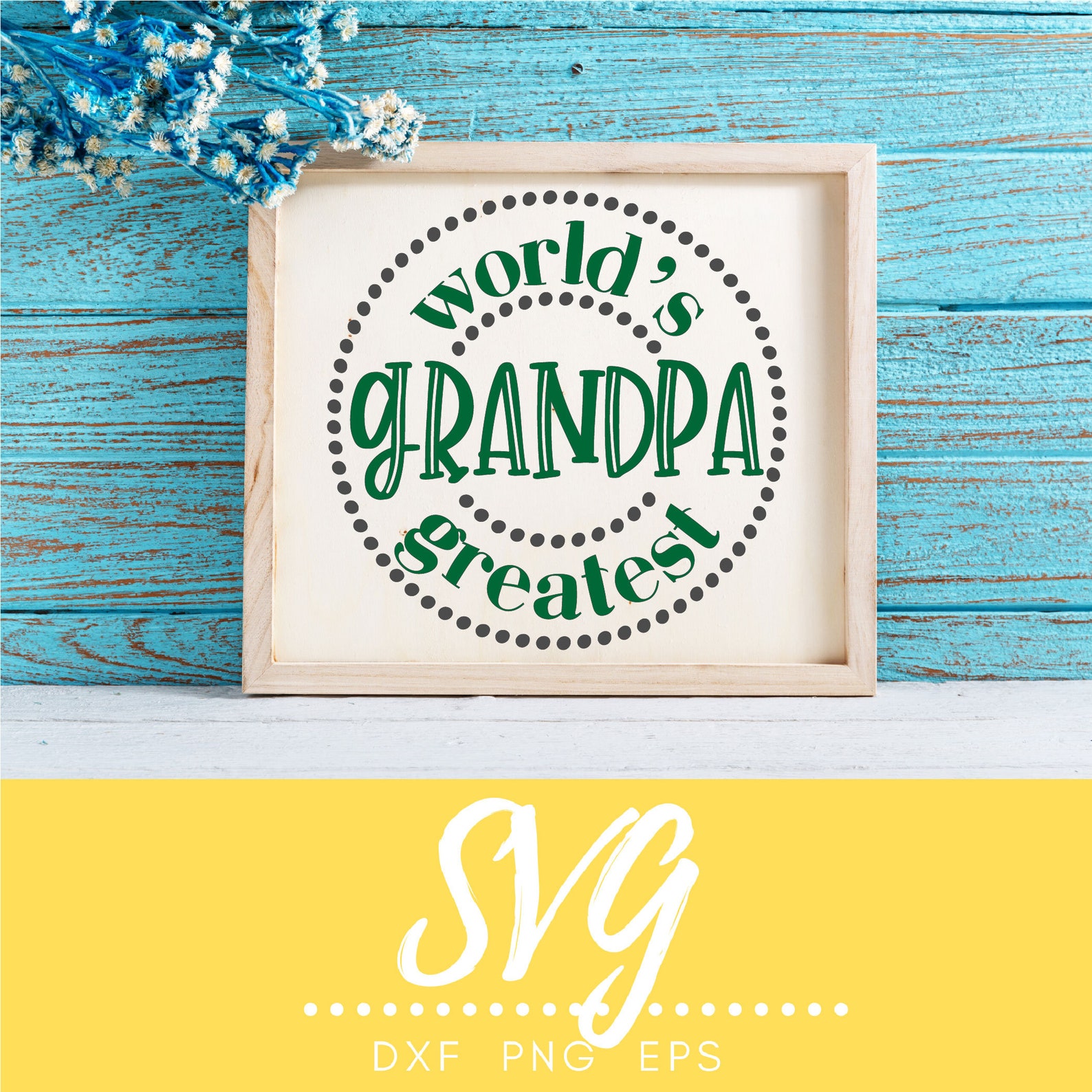World's Greatest Grandpa SVG Cut File for Cricut or  Etsy